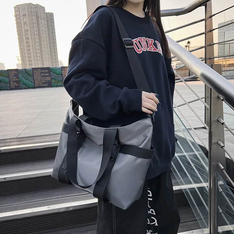 hocodo imperméable femmes voyage sac à main grande capacité dames sac de messager couleur unie femme bandoulière en nylon sac à bandoulière femmes