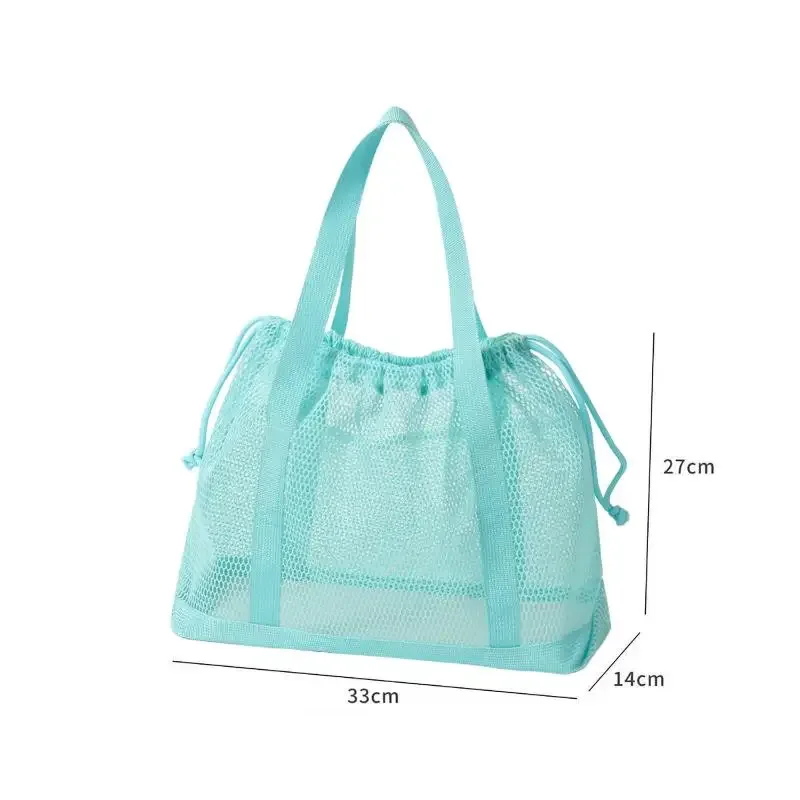 sac fourre-tout en maille avec cordon de serrage, respirant, à séchage rapide, grande capacité, sac à main portable pour la salle de sport, la natation, la plage, les sports, les escapades de week-end