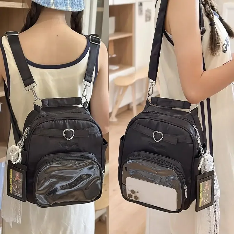 nouveau sac ulzzang y2k ita pour fille mignonne, sac à dos de grande capacité style preppy pour les déplacements quotidiens, sac à bandoulière décontracté à une épaule