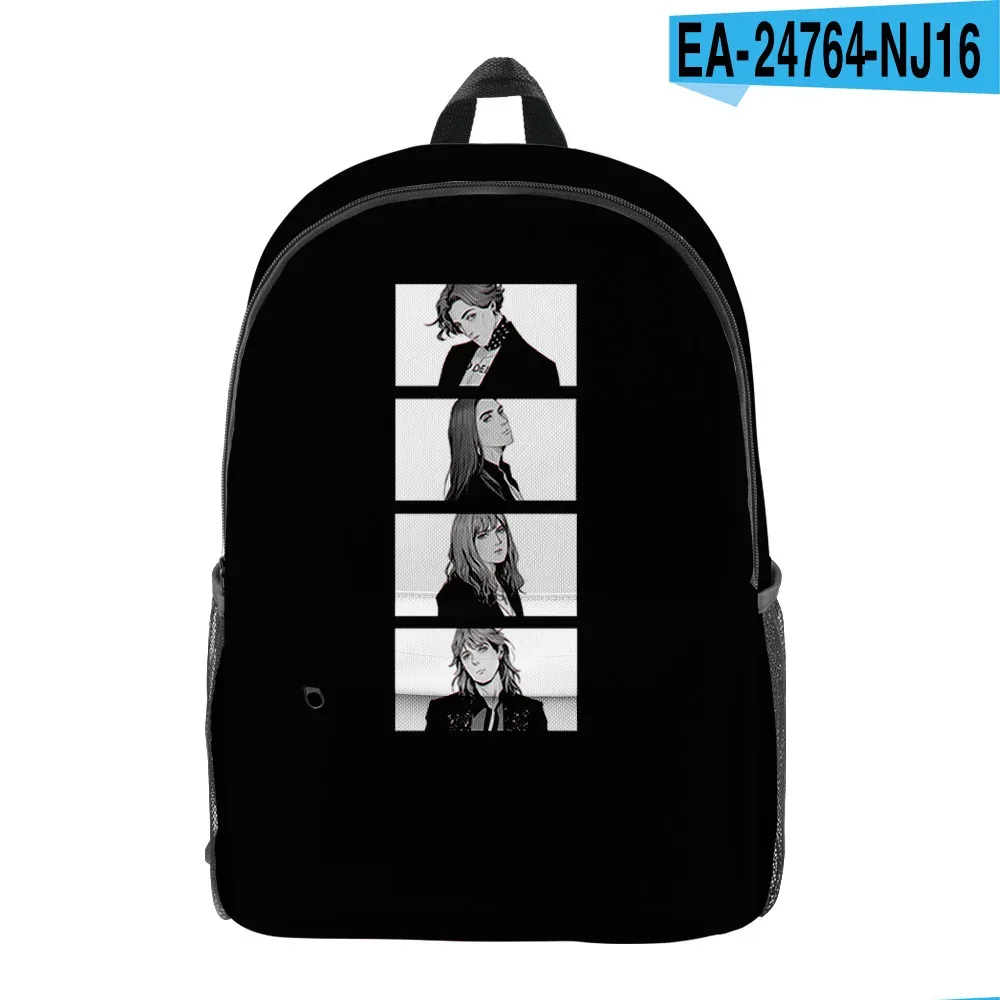 nouveauté de luxe cool classique maneskin élève bookbag sacs à dos pour ordinateur portable impression 3d oxford imperméable garçons/filles sacs à dos de voyage