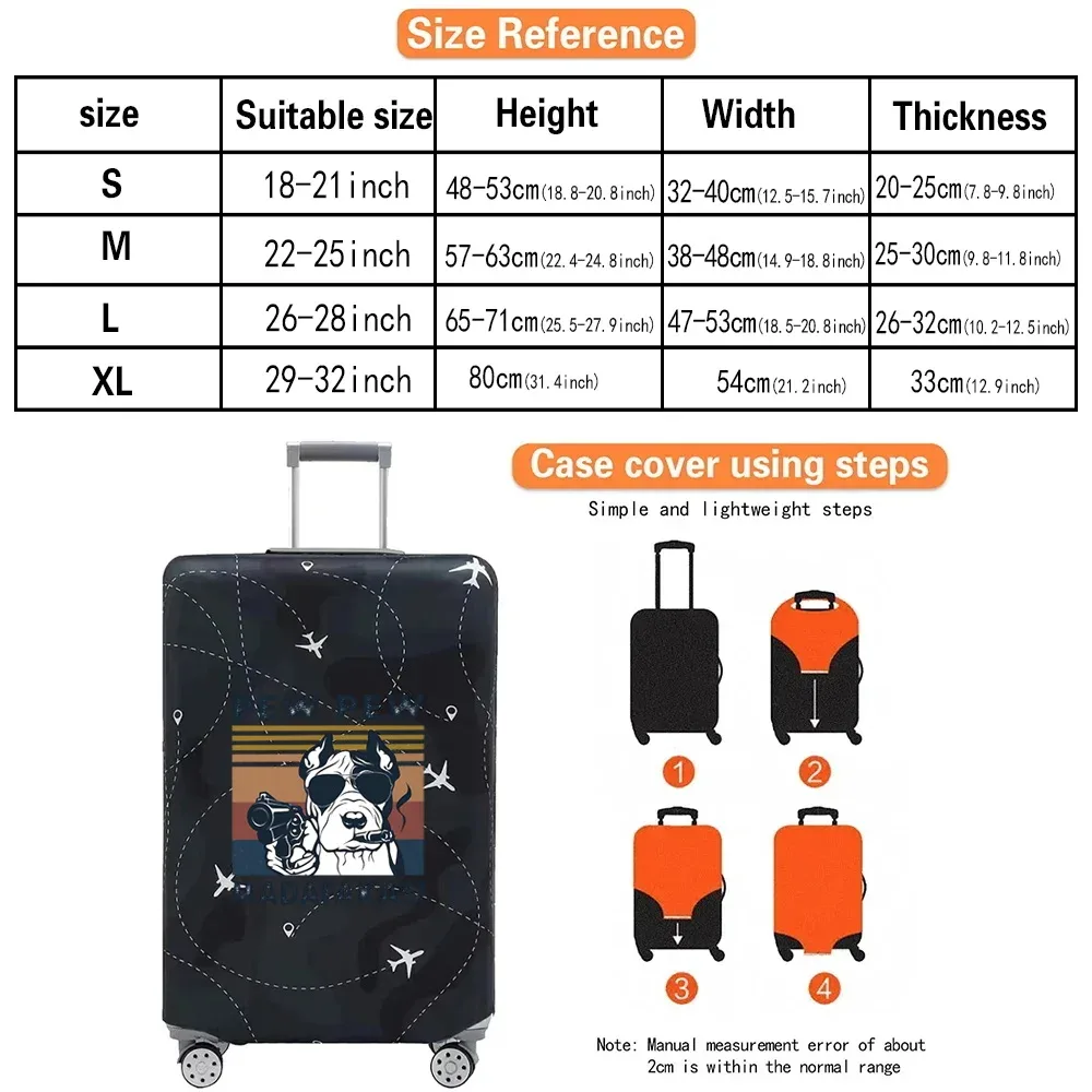 juste de protection en tissu pour bagages, housse anti-poussière, valise anti-rayures imbibée pour sac de 18 à 32 pouces, motif pew, accessoires de voyage