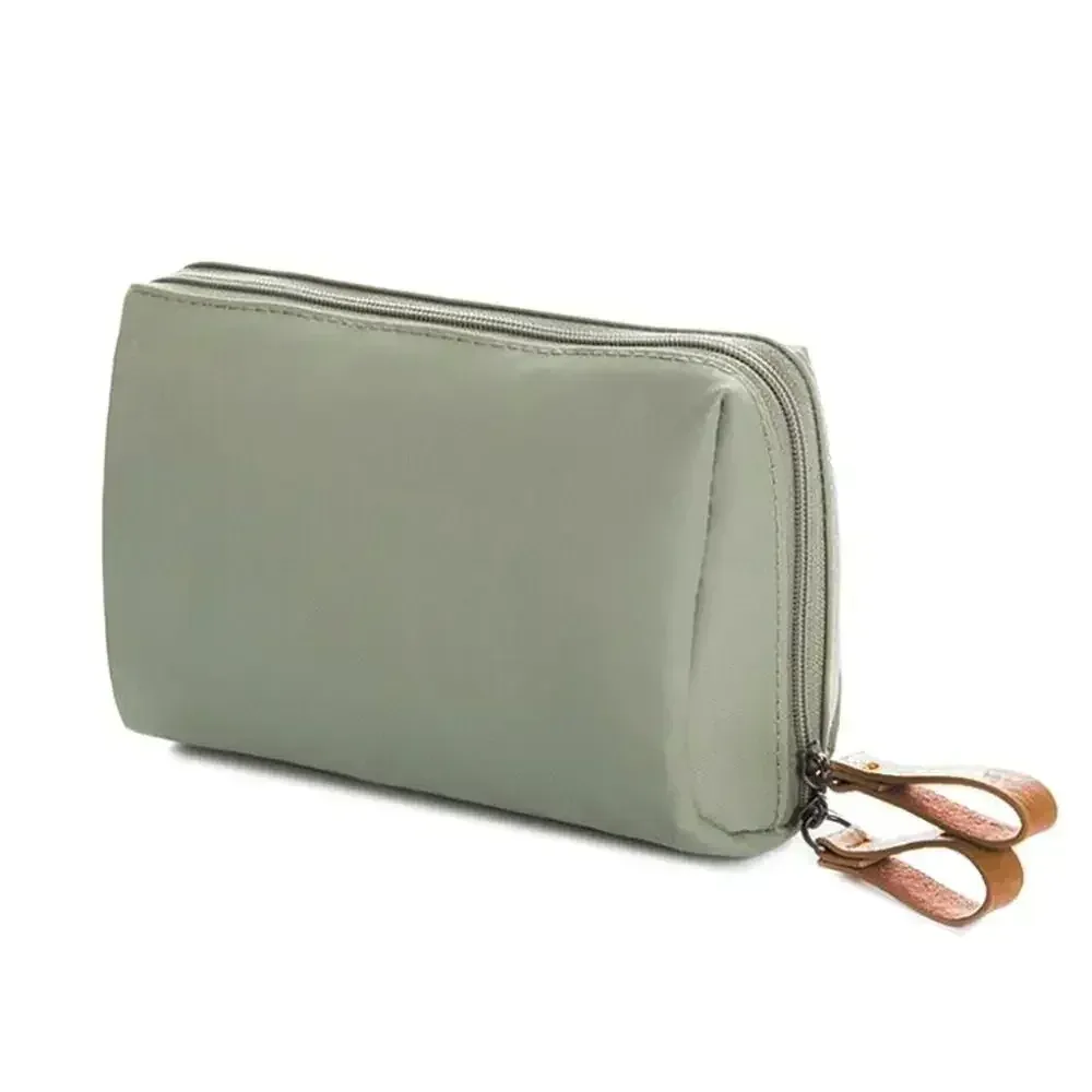 nouvelle trousse de maquillage simple pour femme, couleur unie, style coréen, pochette de toilette, sac de rangement imperméable, étui de luxe pour cosmétiques