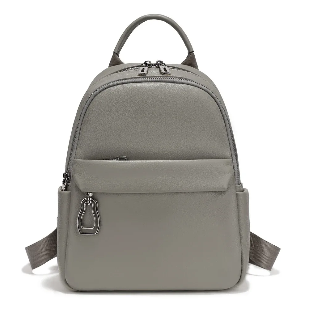 zency – sac à dos 100% cuir véritable pour femmes, cartable de haute qualité pour les déplacements, les voyages et l'école, sac à dos vert, nouveau