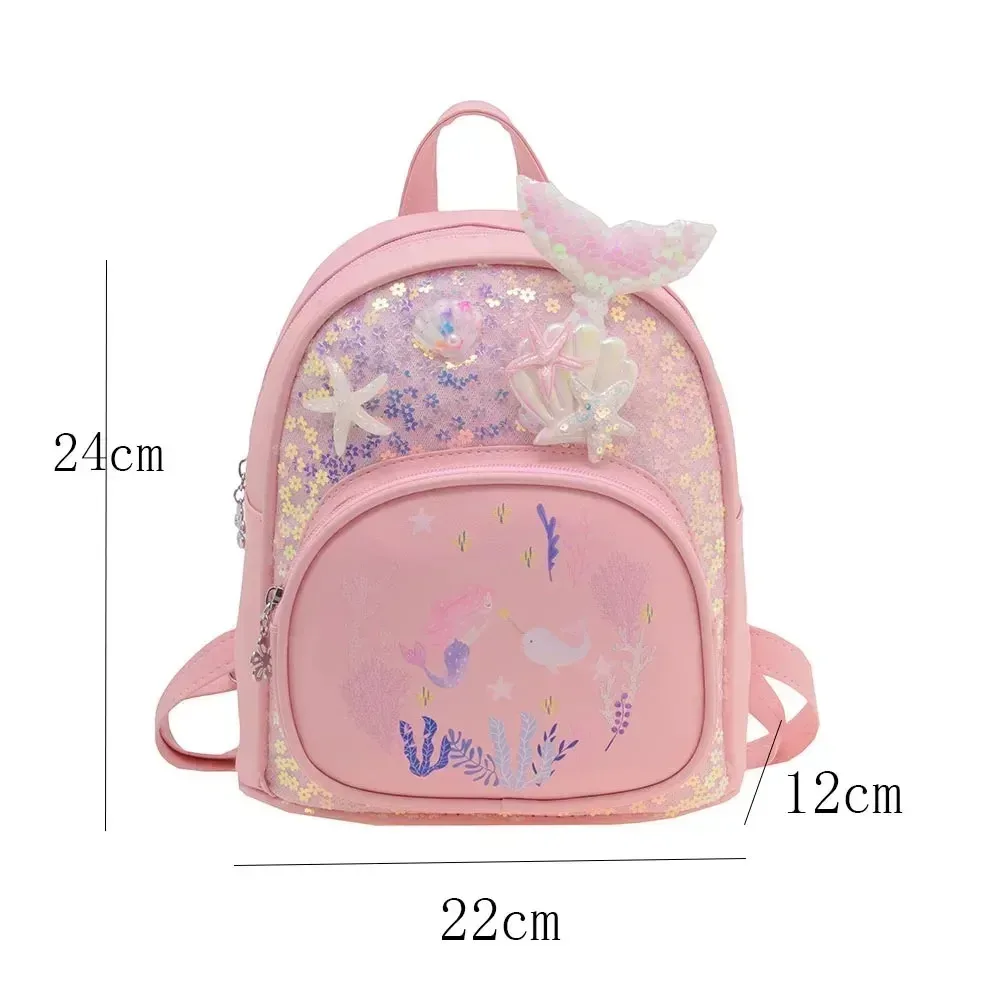 sac à dos princesse à paillettes personnalisé, nom personnalisé, nouveau petit sac d'école pour enfants, sacs à dos de collation de voyage en plein air pour bébés filles