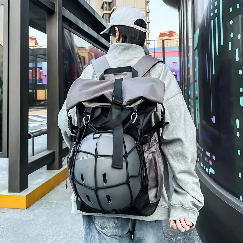 sac à dos multifonction pour casque de basket-ball pour hommes et femmes, hip hop techwear, étanche, sac de voyage à roulettes, sports de plein air