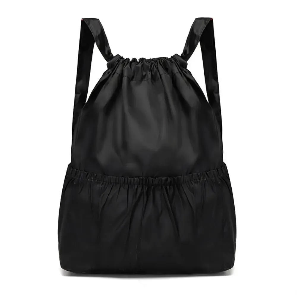 sac à cordon imprimé floral, sac de shopping portable en polyester de grande capacité, sac de voyage léger et étanche pour adolescentes