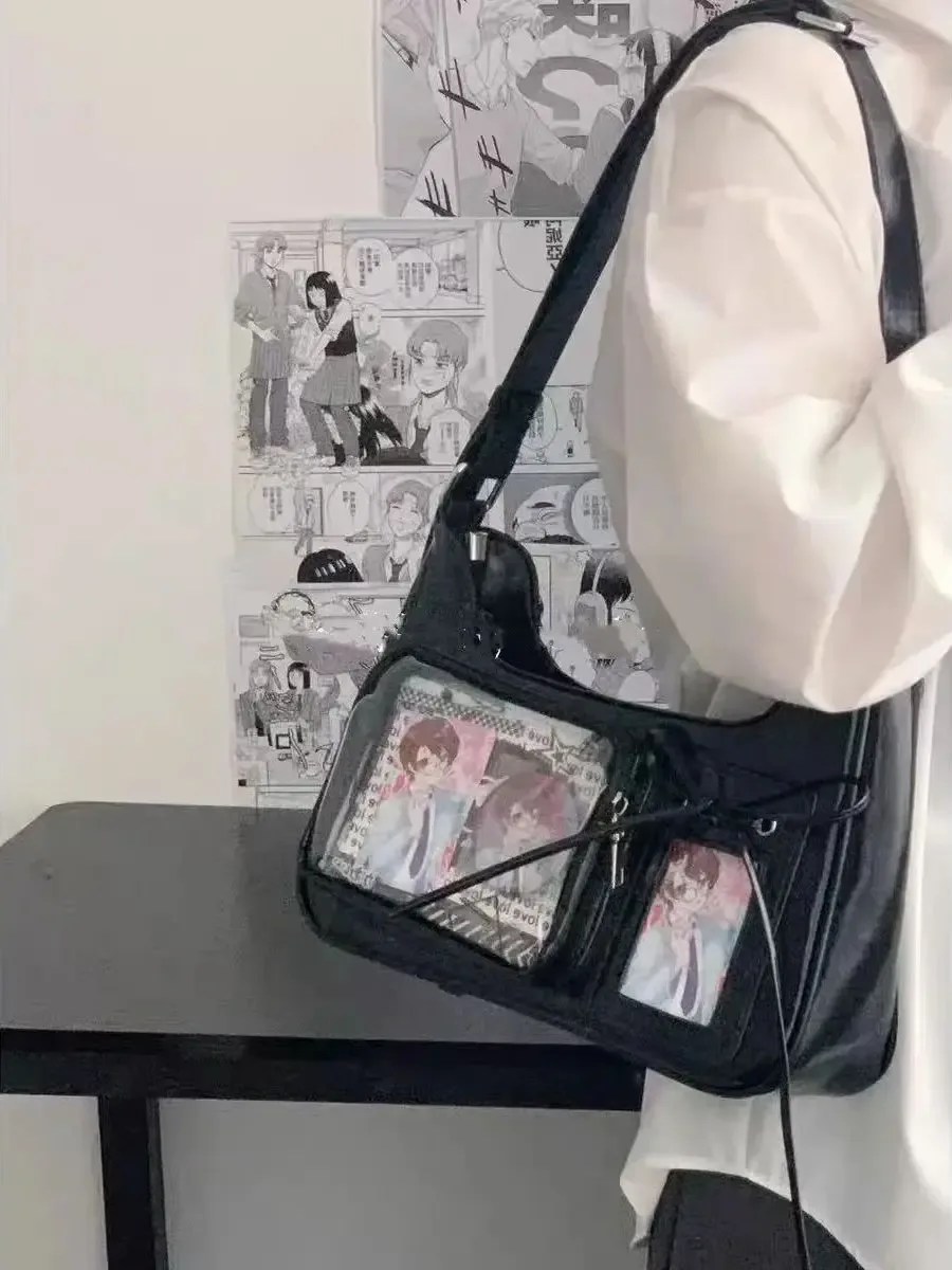 y2k harajuku sac à bandoulière femmes coréen transparent ita sac école sac à bandoulière femme japonais concepteur preppy sac à main sac à main