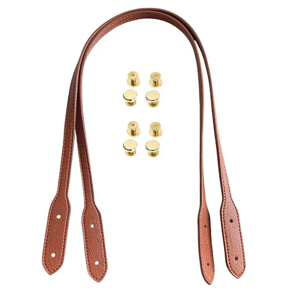 poignée de sac en cuir 72cm, 2 pièces, sangle de sac à bandoulière de remplacement, sangles de ceinture avec rivets, accessoires de sac faits à la main pour femmes