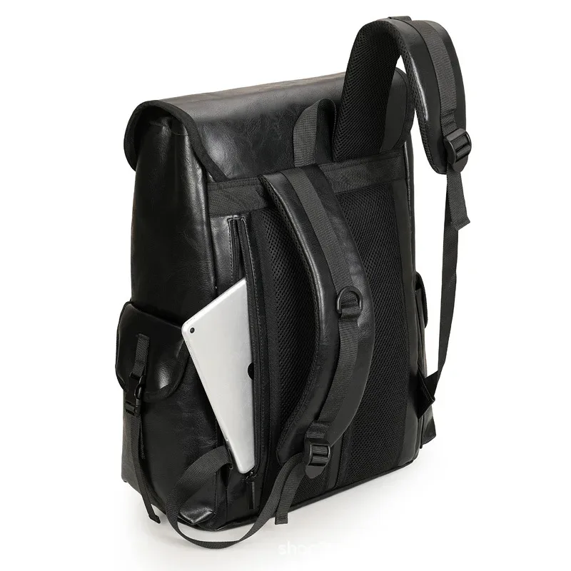 sac à dos décontracté en cuir pu grande capacité, sac à bandoulière double pour étudiants et professionnels, voyages courts, sacoche pour ordinateur portable