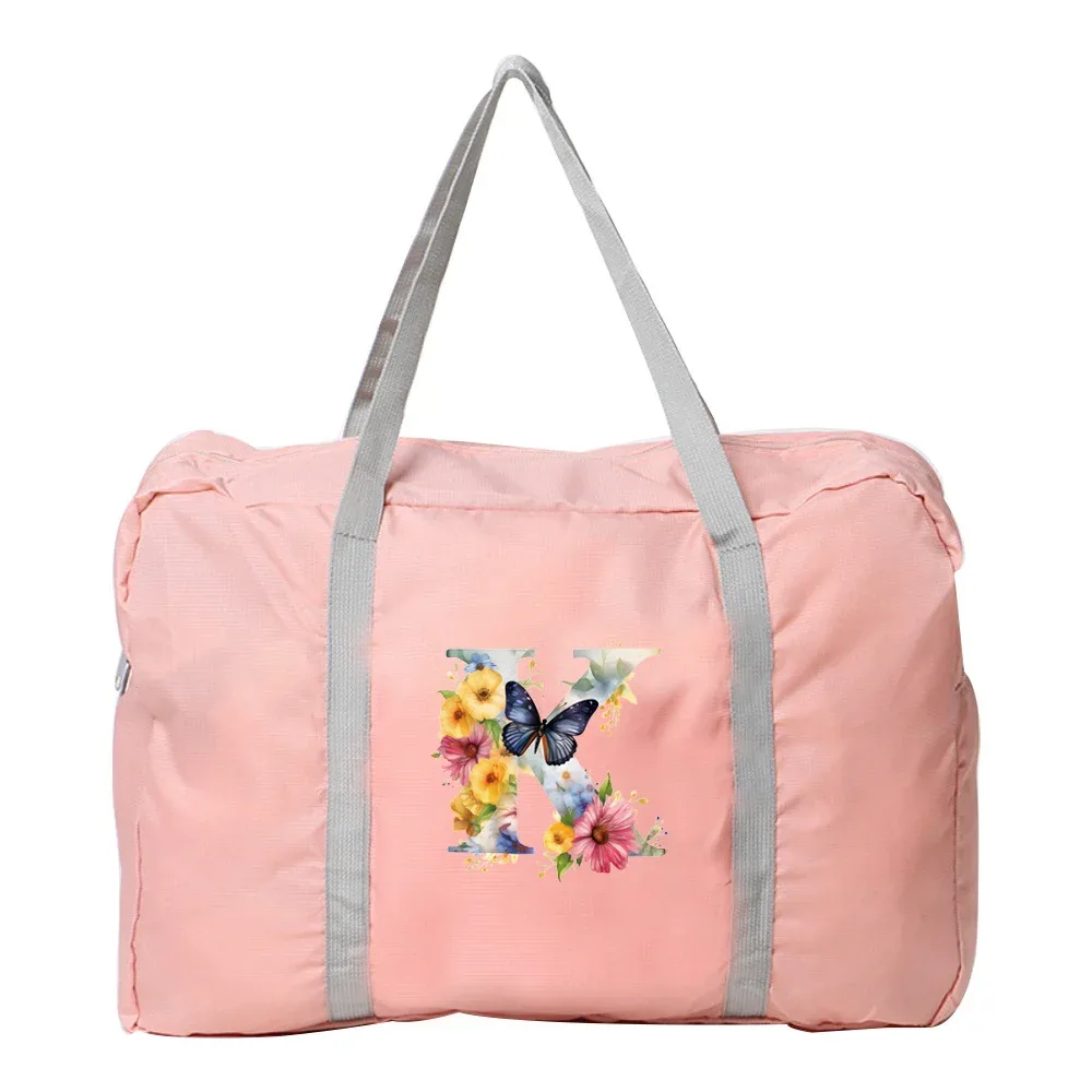 sac de voyage pliable réutilisable grande taille à motif papillon imprimé, sac de rangement écologique pour vêtements, sac de rangement pour articles ménagers et courses