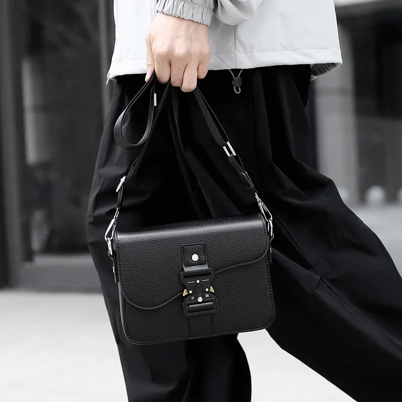 sac bandoulière élégant pour homme haut de gamme en cuir pu, sac à bandoulière minimaliste pour affaires, parfait pour les trajets quotidiens et les voyages