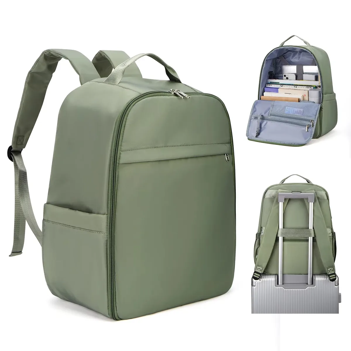sacoche nylon unisexe vertolive coton3d pocheintérieure grise compartiments porte ordinateur portable bandoulières arquées travailvoyage