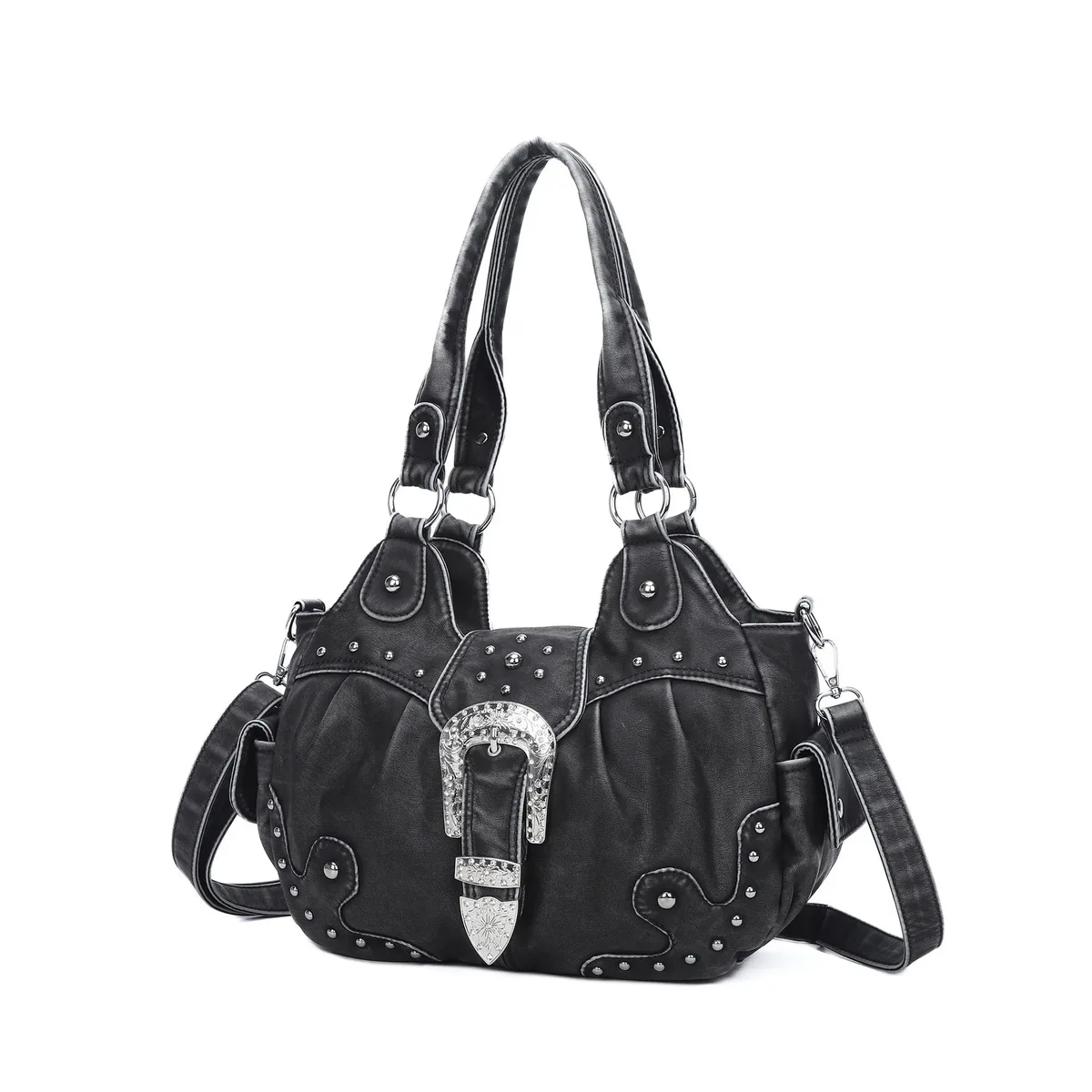 sac à main pour femmes, sacoche à bandoulière à poignée supérieure, sac de boulettes en pu, sacs à bandoulière multi-poches, sac d'argent pour téléphone