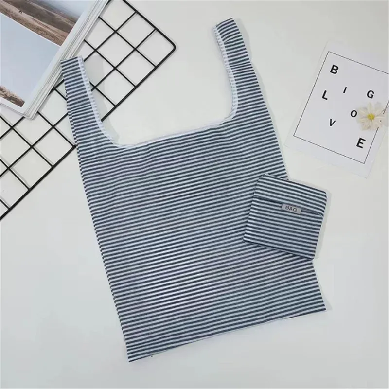 sac de shopping vert pliable imprimé à la mode, fourre-tout, pochette pliante, sacs à main pratiques, sacs de rangement de grande capacité