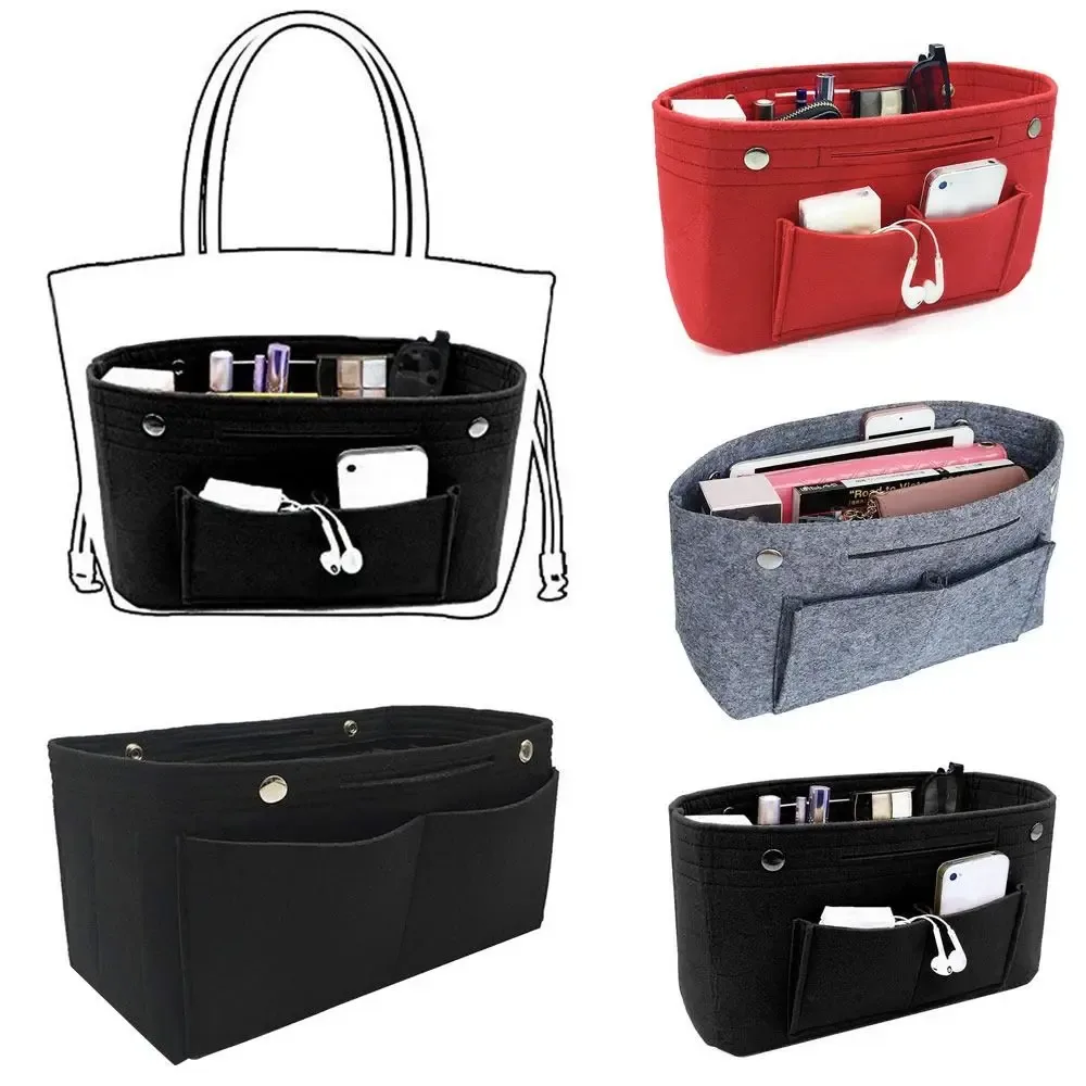 organisateur de sac souple en feutre, insert de sac à main, doublure intérieure pour sac