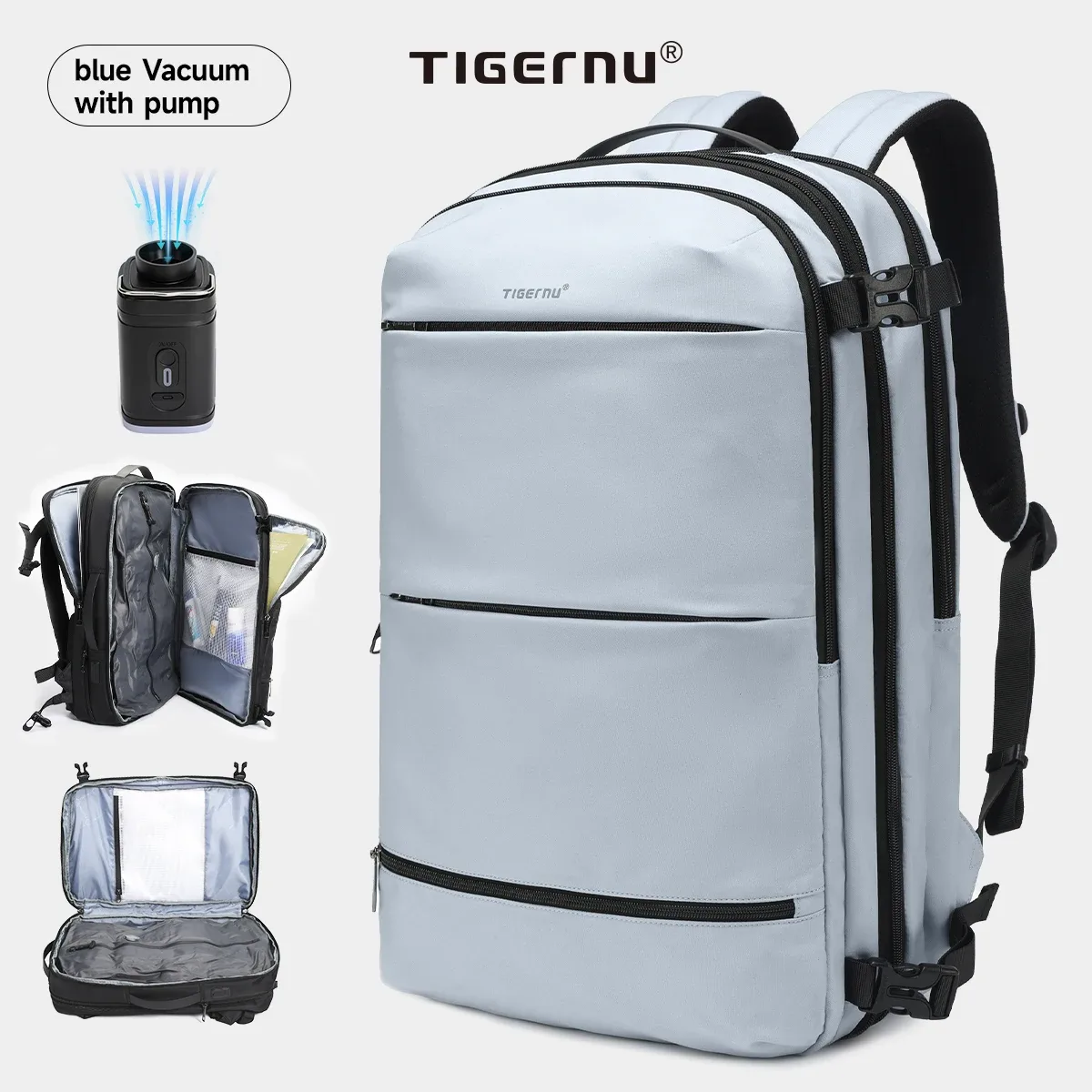 tigernu sacs à dos sous vide hommes sacs extensibles 17 pouces sac à dos pour ordinateur portable sacs hommes sacs à dos de voyage grande capacité sac à dos femmes sac