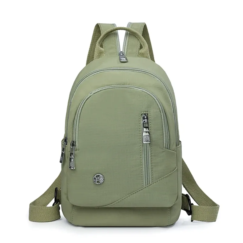 mini sac à dos en nylon six couleurs, petit sac à dos multi-compartiments pour les voyages quotidiens, sac à dos décontracté tendance pour femmes