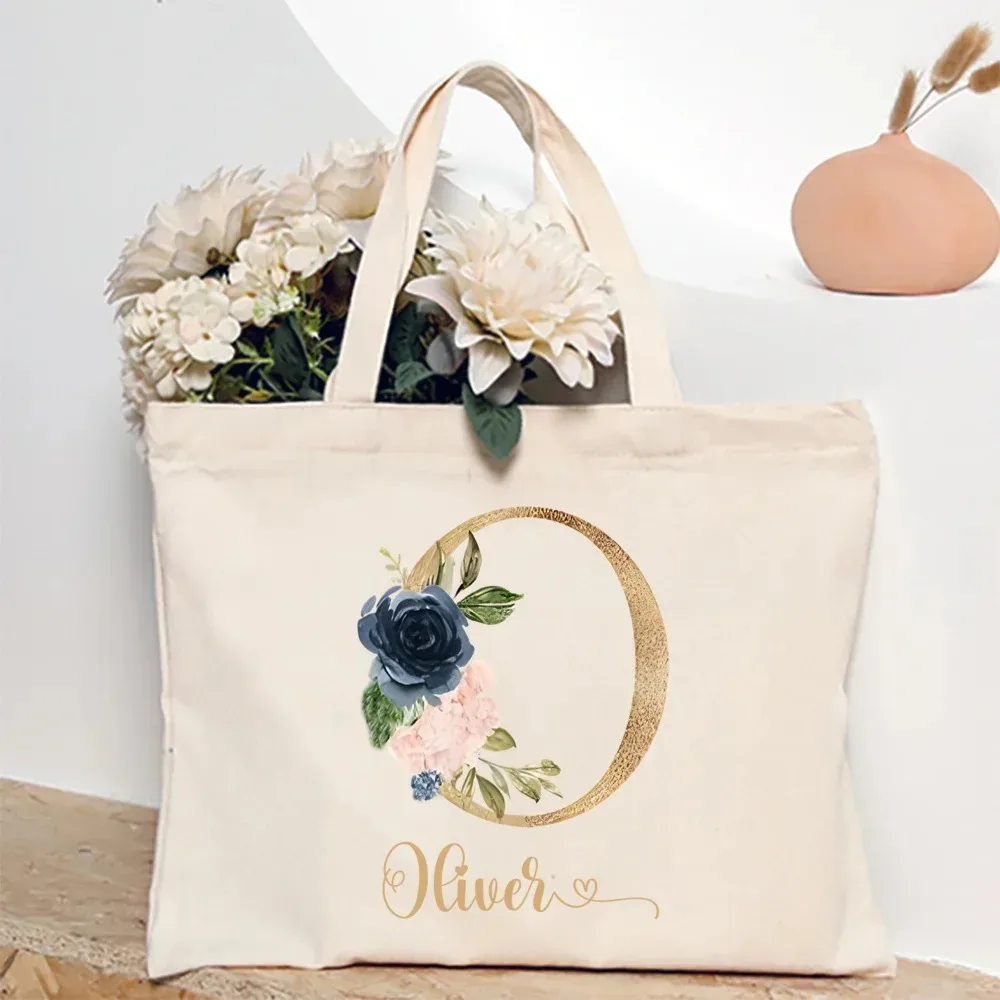 sac fourre-tout personnalisé pour demoiselle d'honneur avec initiales et nom, sac à bandoulière, sac de fête de bachelorette, sac à main de mariée, cadeau pour elle