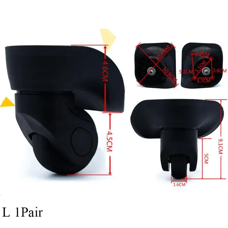 roues bagage caoutchouc silencieuses robustes design ergonomique paire anneau central antidérapant ondulé usage voyage