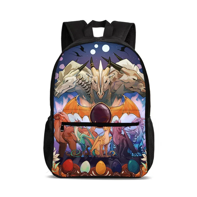 sac à dos pour ordinateur portable wings of fire, grande capacité, imprimé dessin animé, pour garçons et filles de l'école primaire, style polyvalent et tendance