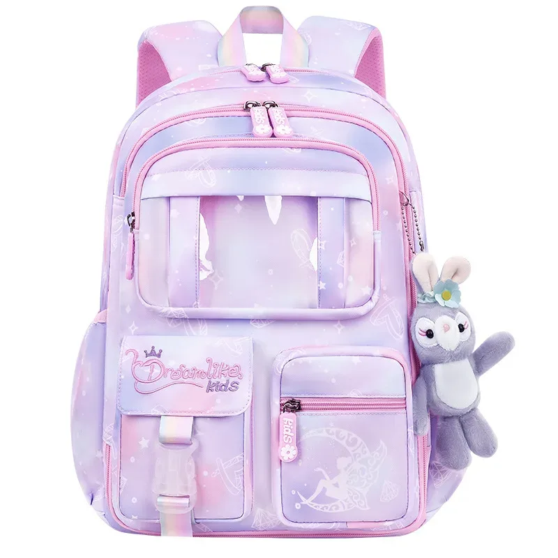 sac à dos d'école pour filles, 3 pièces, grande capacité, sac d'école pour enfants avec étui de transport pour crayons et repas, sac à dos de voyage, cadeau pour enfant