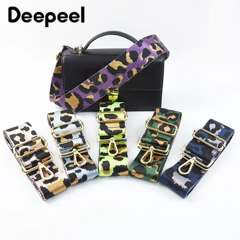 Deepeel 5 cm coloré léopard sacs sangle 80 ~ 130 cm bretelles réglables femmes sacs à main sac à bandoulière accessoire de remplacement