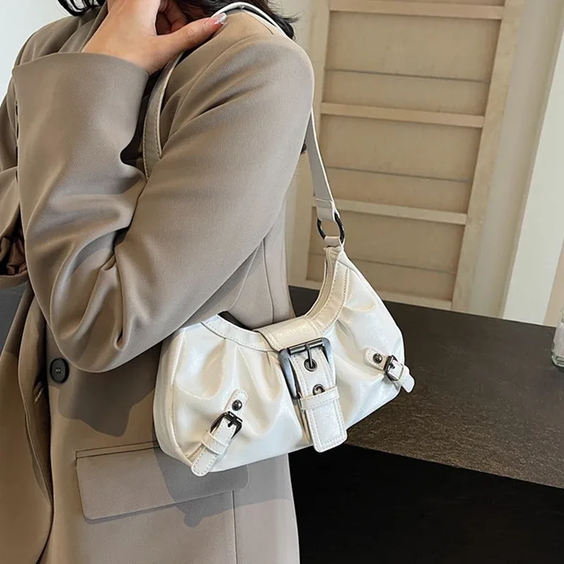 sac à bandoulière plissé rétro y2k pour femme, style maillard, sac sous le bras, pochette, sacs à main pour voyage, travail, shopping – vente chaude