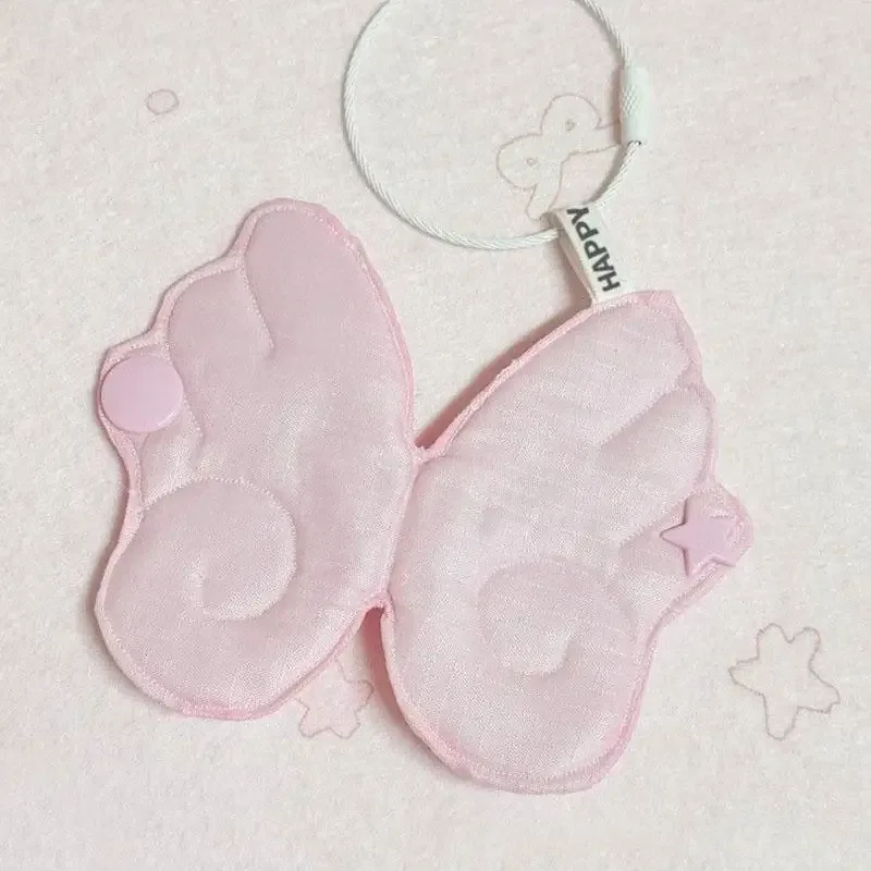 accessoires de décoration pour écouteurs, sac de rangement pour écouteurs en tissu fait main, ailes d'ange mignonnes, organisateur de câbles de données