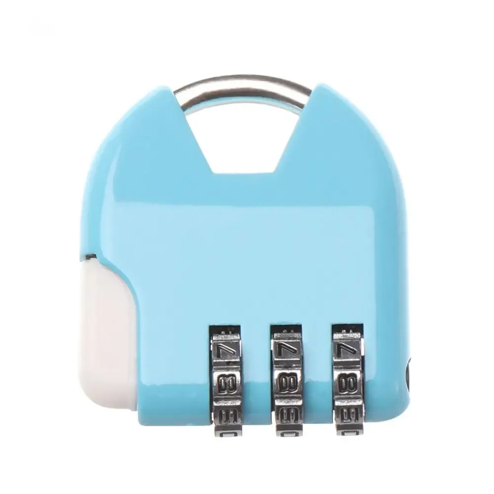 Cadenas Verrouiller Métal Forme Coeur Poignée Chaine Code Combinaison Bleu Rose Noir Voyage Bagage