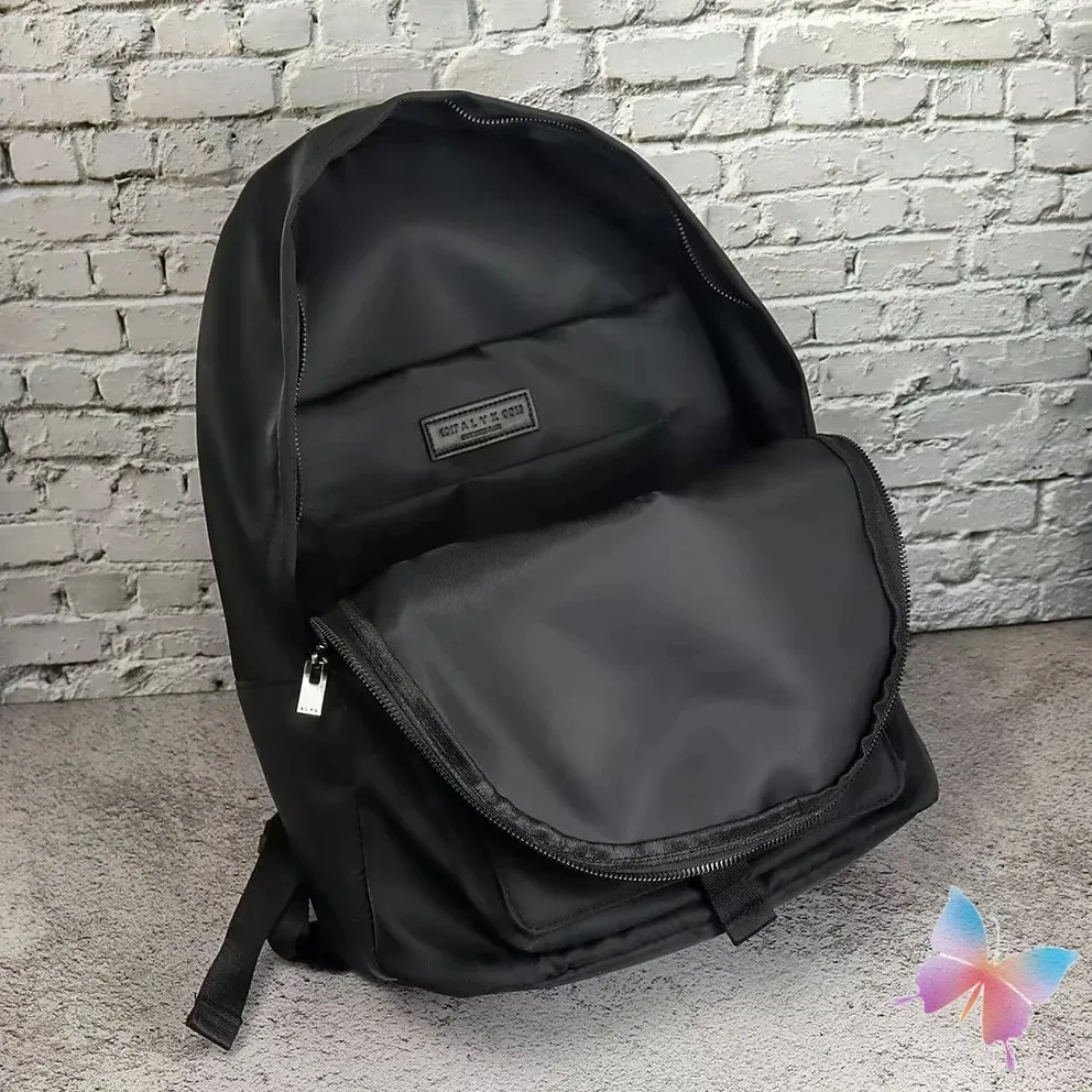 hommes femmes noir voyage en plein air 1017 alyx 9sm sacs à dos haute rue mode prise en métal lettre logo fermeture éclair ouverture sacs en nylon