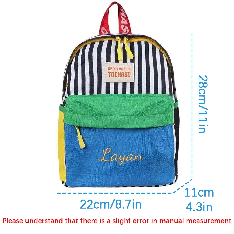 sac à dos brodé personnalisé, nouveau modèle, design color-block dopamine, motif dessin animé mignon, sac à dos tendance, sac à dos décontracté