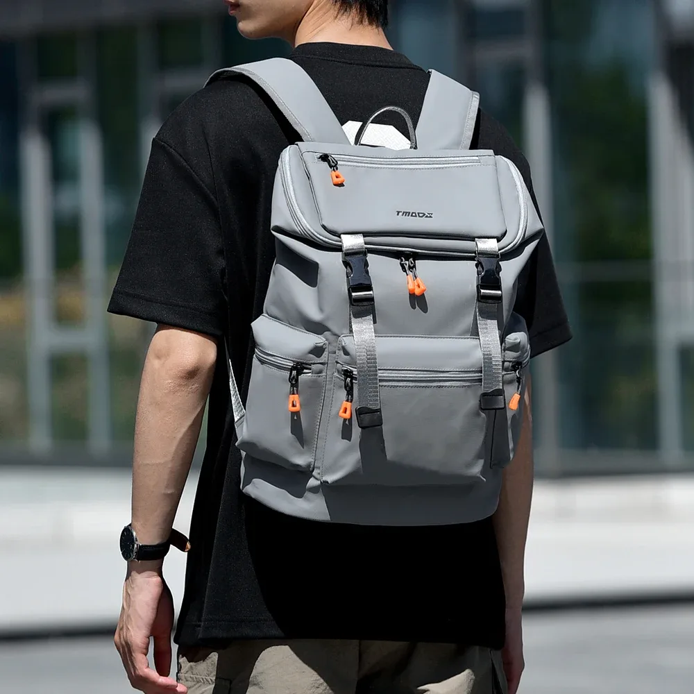 sac à dos de mode pour hommes, sac d'ordinateur de grande capacité, sac à dos de voyage en plein air en tissu résistant à l'usure