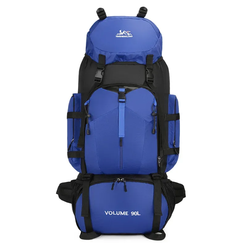 sac à dos de randonnée en plein air 90l, grande capacité, léger, pour hommes, double épaule, imperméable, respirant, confortable, oxf...