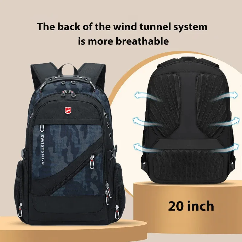 sac à dos pour ordinateur portable imperméable, 17/20 pouces, pour femmes, sac d’école de style japonais, sac à la mode pour filles, sac à dos pour hommes, sac à dos de voyage pour avion, sac à dos pour hommes.