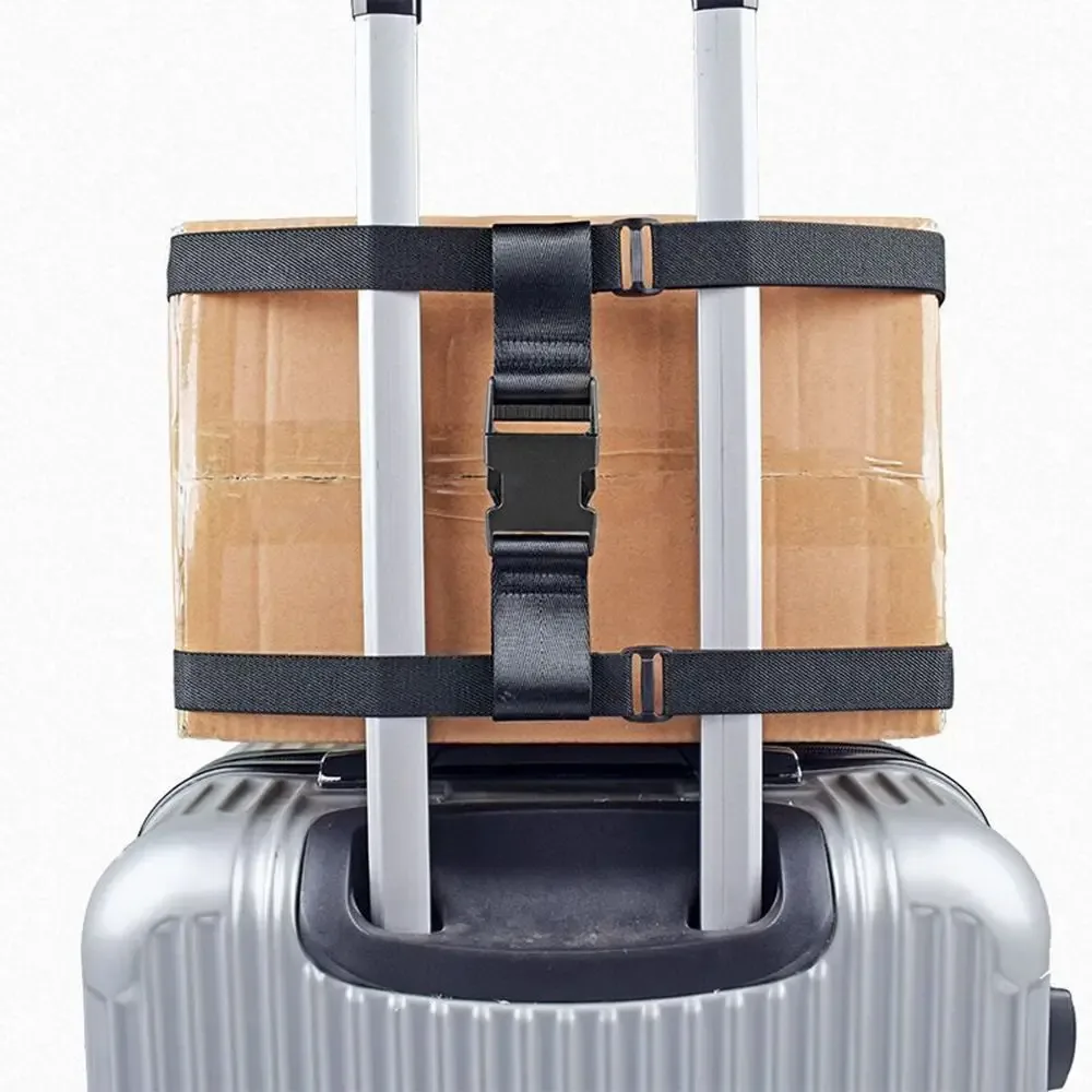 ceinture transport fixation sac valise nylon noir attachement boucle métal argenté voyage usage travail déplacement transversal ajustement