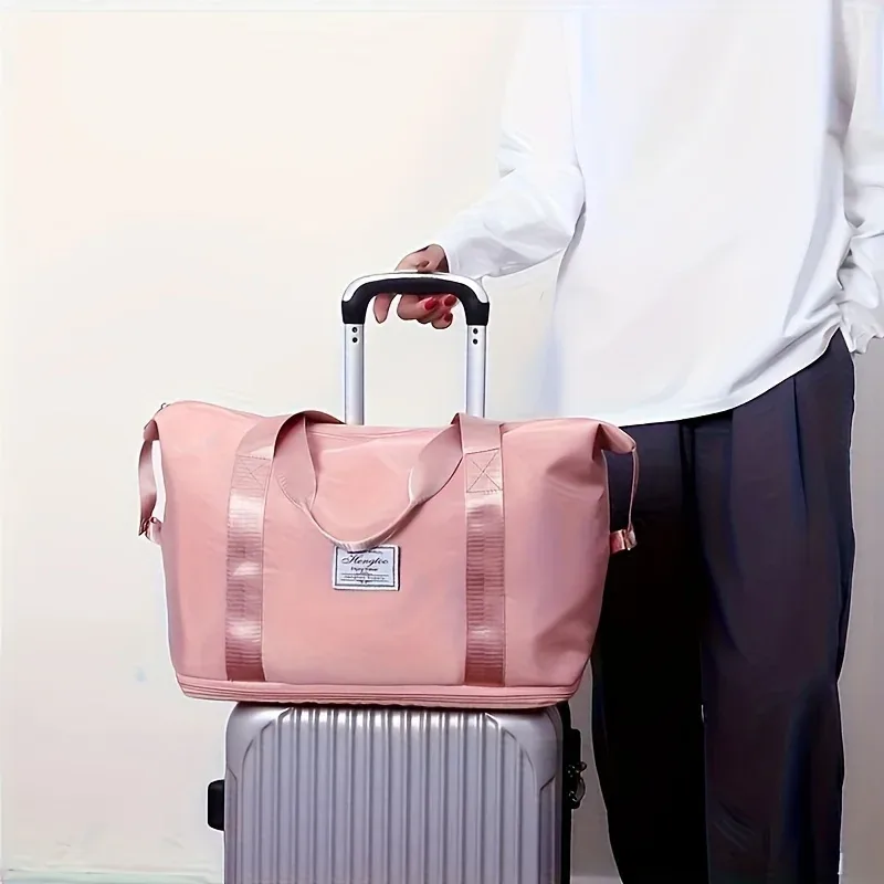 sac de voyage pour femmes de grande capacité, en nylon, léger, polyvalent, pour la gym et les voyages, sac à main de sport, style décontracté