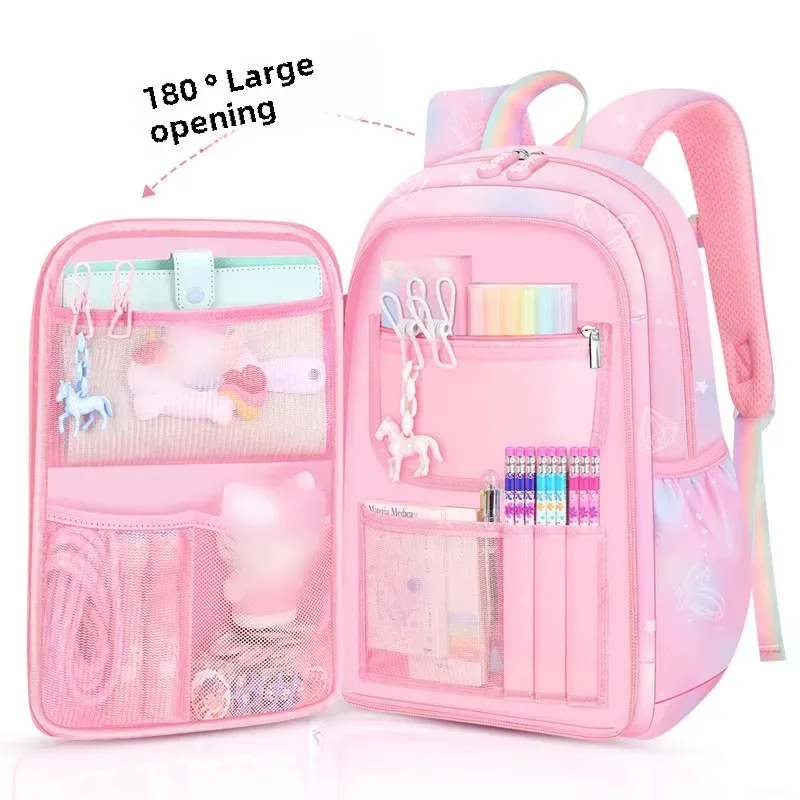 Porte de réfrigérateur rose princesse cartable étudiants femme Super léger grande capacité anti-éclaboussures d'eau grande capacité