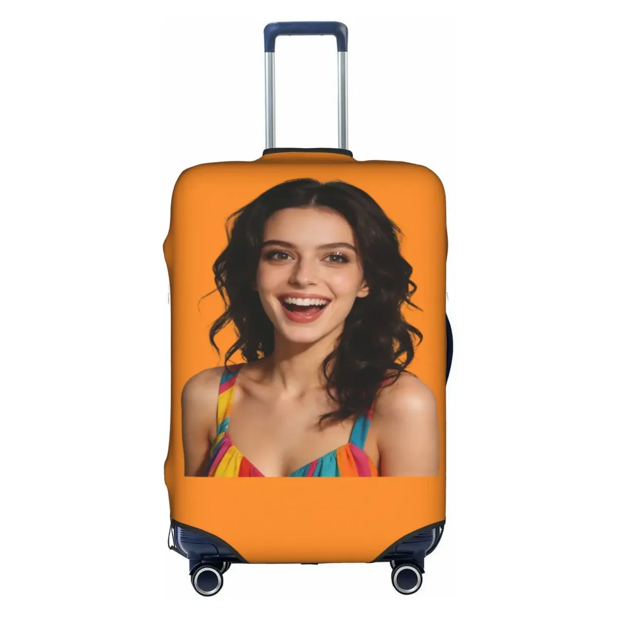 housse de protection pour bagages personnalisable avec texte, élastique, avec votre design, pour valises de voyage de 18 à 32 pouces