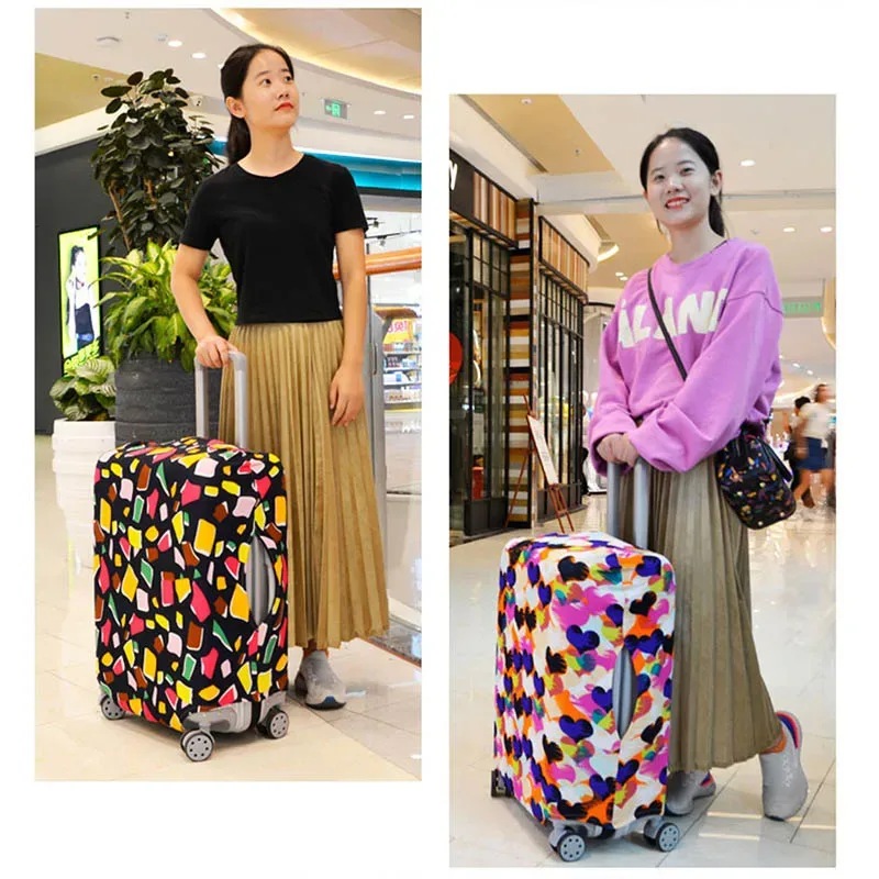juste de valise en forme de coeur d'amour à géométrie haute élastique, housse anti-poussière, accessoires essentiels, mode, 18-32 pouces