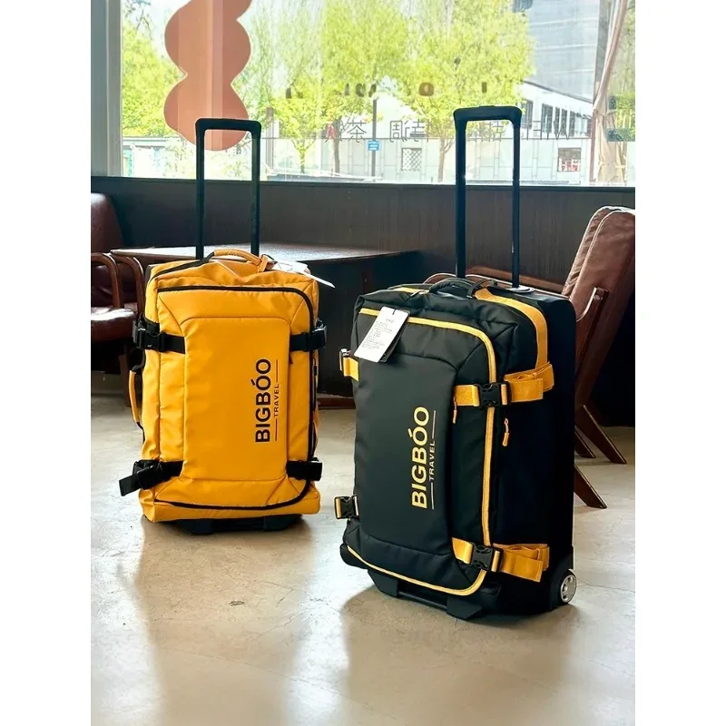 valise trolley ultra-légère à blocs de couleur de 28 pouces, grande capacité, sac multifonctionnel en tissu oxford de 24 pouces, bagage cabine de 20 pouces