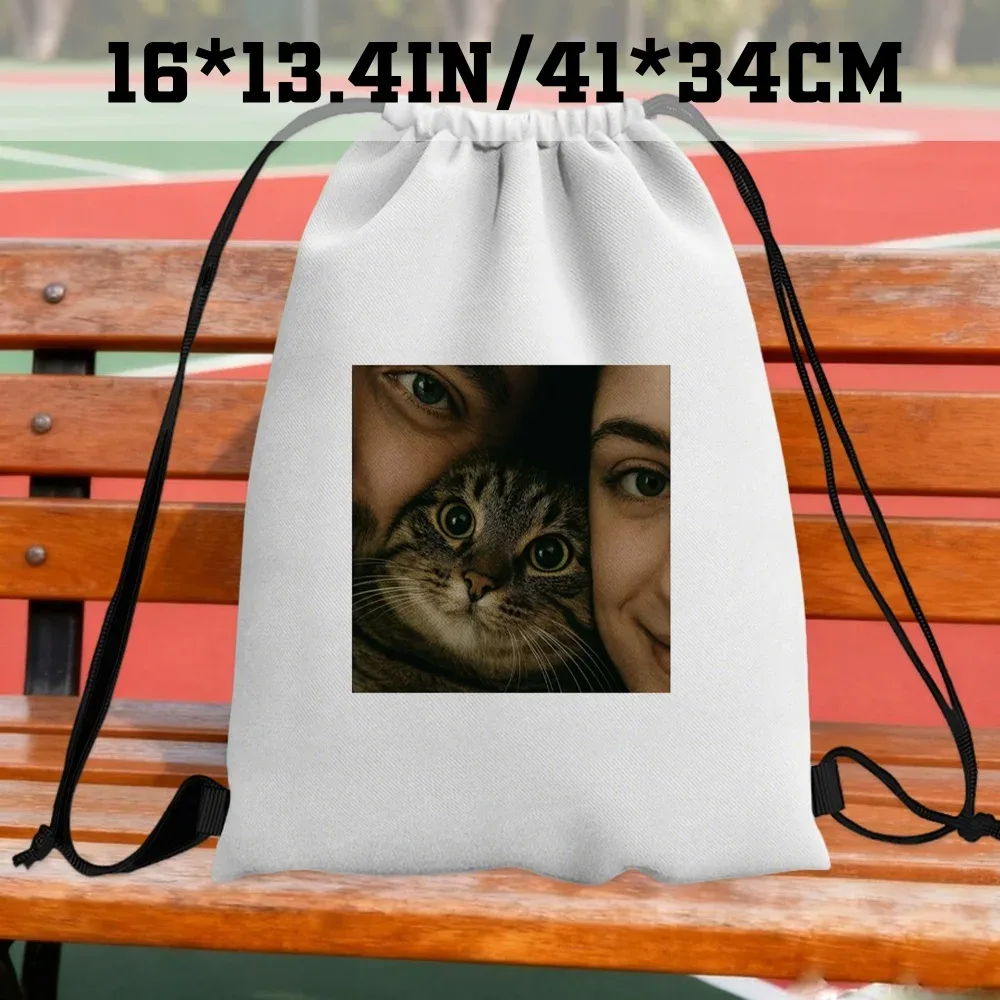 sac à dos personnalisé avec cordon de serrage, avec photo personnalisée, pour voyage, sac d'entraînement sportif, cadeaux commémoratifs, conçu pour les amateurs de fitness, 1 pièce
