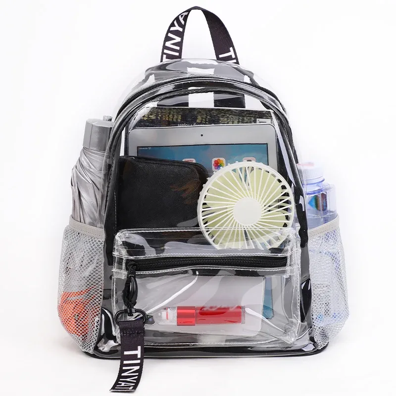 tinyat résistant transparent clair femmes sac à dos sport voyage école cahier sacs à dos grande capacité étudiant sac filles