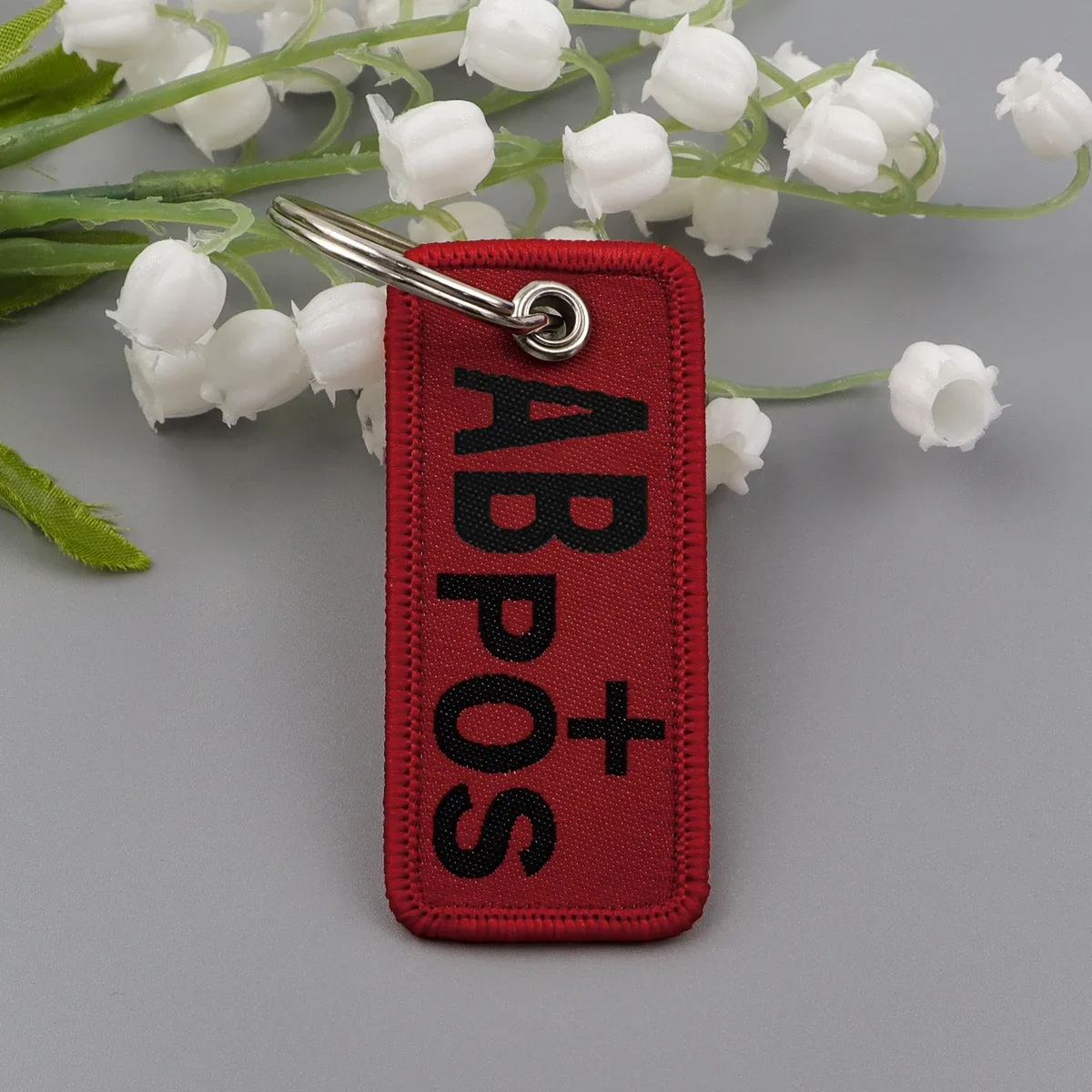 cadenas polyester serrure tsa groupe sanguin brodé rouge lettres urgences médicales sac dos bagages voyage