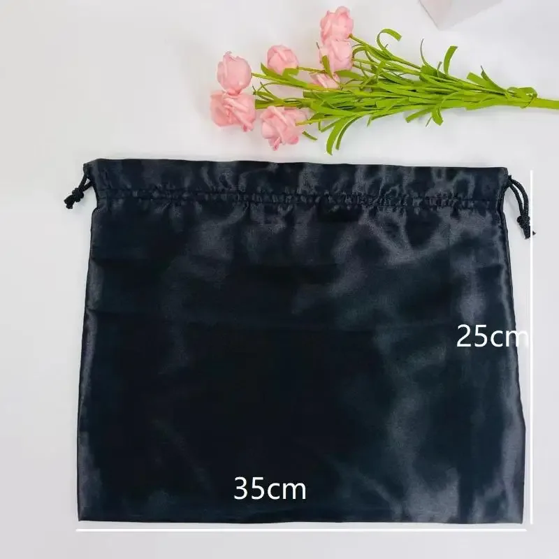 housse anti poussière tissu soie luxe forme ovale ouverte cordelette taille petite grande protection sac main