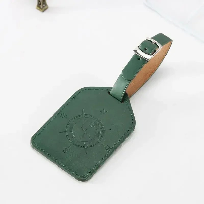 étiquette de bagage en cuir pu, porte-adresse pour valise, accessoires de voyage, étiquette nominative portable