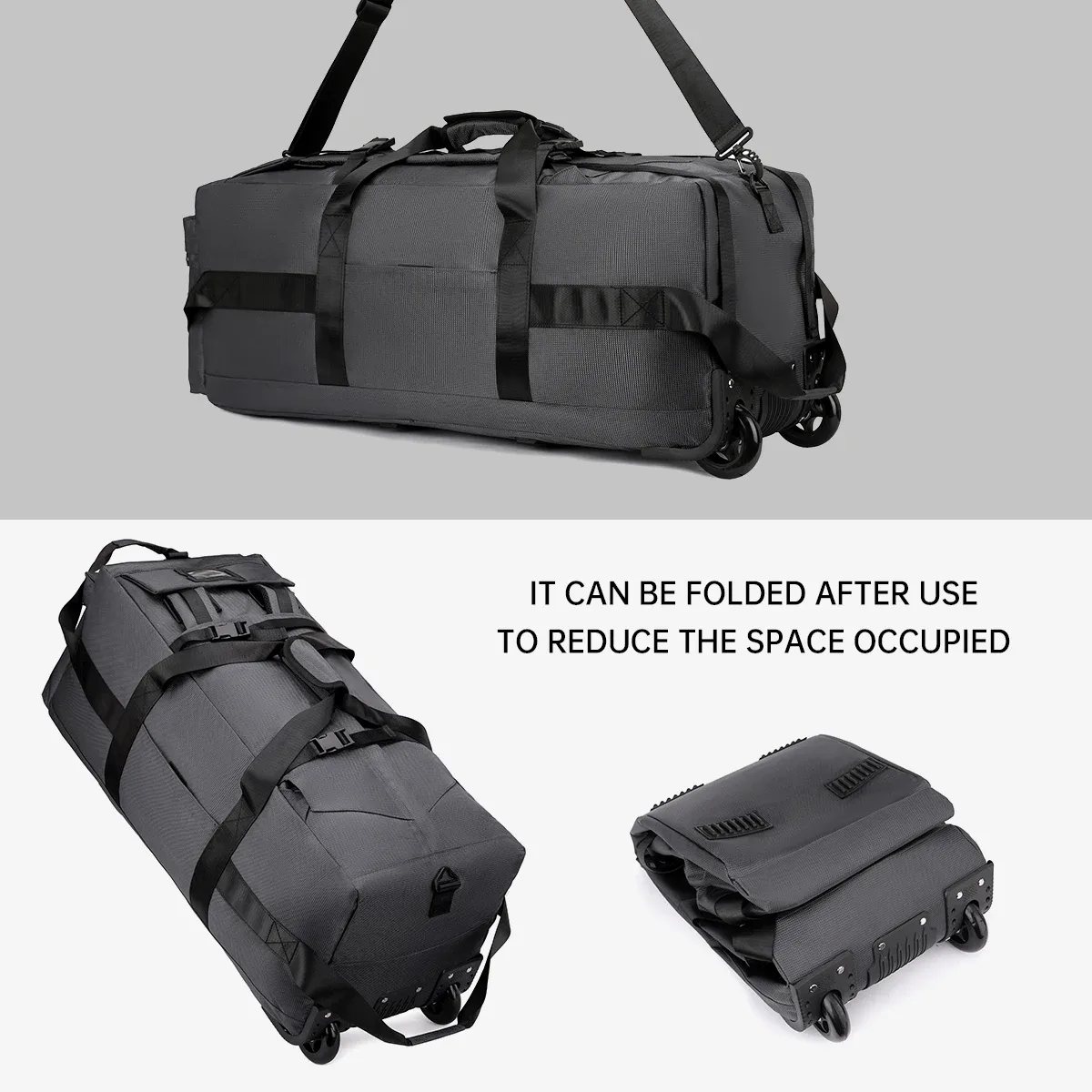 sac de voyage, sac à main de grande capacité, bagage à main extérieur portable, sac de voyage à roulettes, sac polochon unisexe pratique et pratique