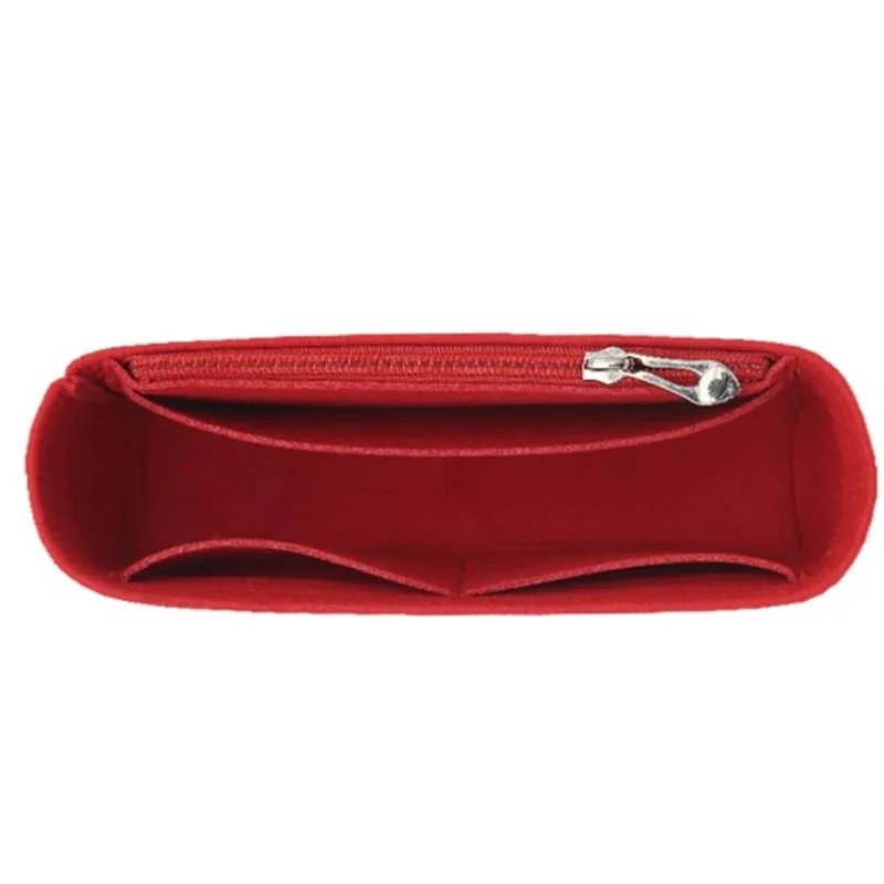 organisateur de sac de luxe en feutre avec fermeture éclair latérale, doublure intérieure portable et séparateur de forme pour sac à bandoulière