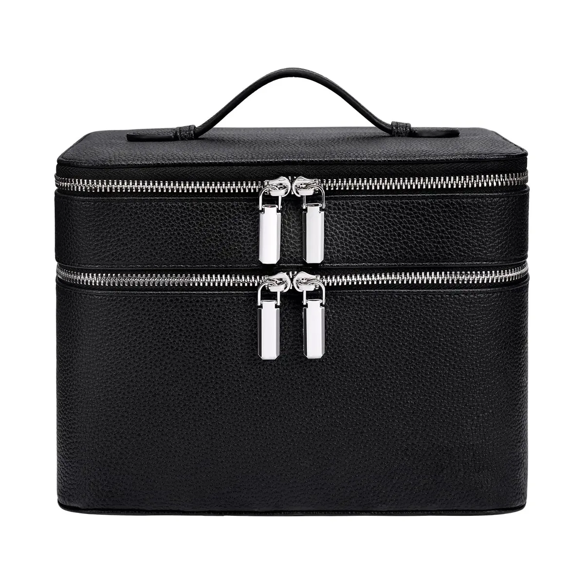 sac de maquillage double couche, organiseur professionnel pour outils de soin de la peau, boîte de rangement multi-compartiments, sac cosmétique de voyage portable, pour la salle de bain
