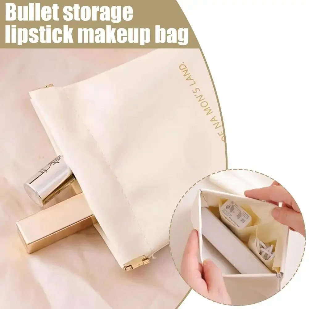 pochette de voyage imperméable en cuir pu végétalien pour cosmétiques, mini sac de rangement pour écouteurs et câbles de charge, organiseur de maquillage