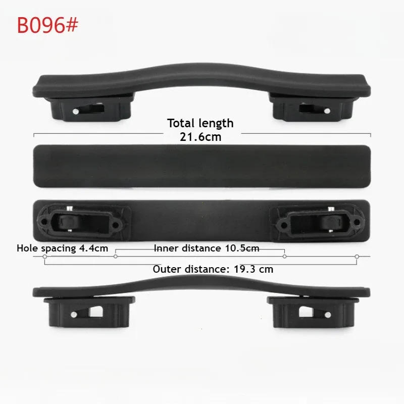 poignée remplacement plastique noire confortable remplacement valise bagage utilisation long terme installation facile bricolage